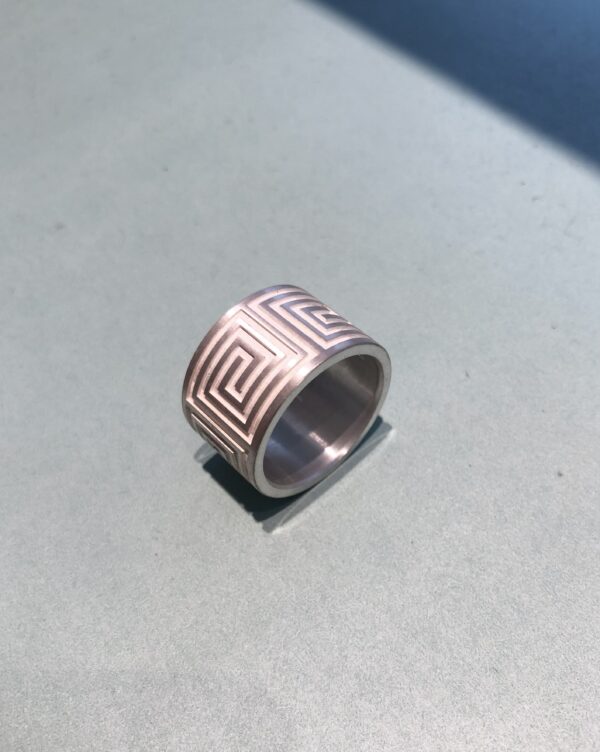 Ring Silber Mäander – Bild 2