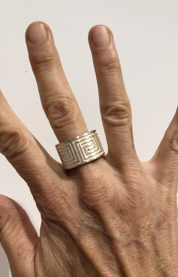 Ring Silber Mäander – Bild 3