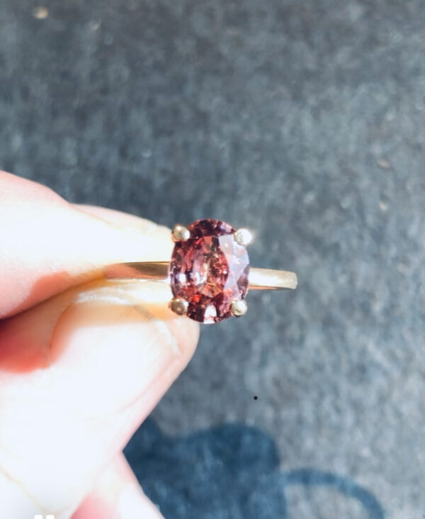 Ring in Roségold 750 (18k) Zirkon 9x7mm – Bild 4