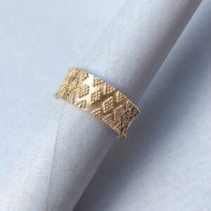 Ring Gelbgold 585, Rautenmuster